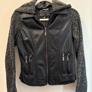 Women's Black Faux Leather Jacket